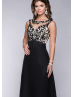 Flowy Chiffon Lace Embellished Stunning Beaded Prom Dress